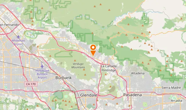 Street map of La Crescenta, CA