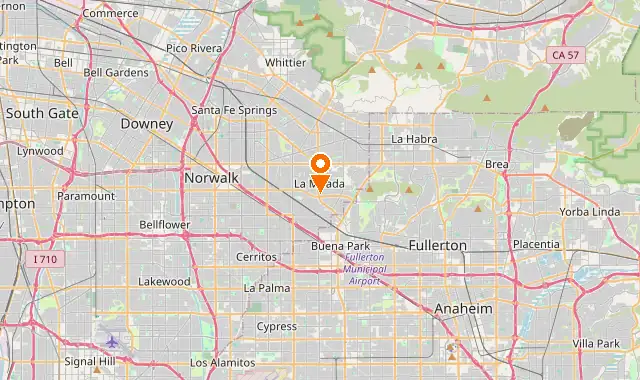 Street map of La Mirada, CA