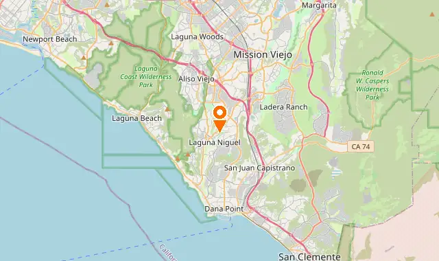 Street map of Laguna Niguel, CA
