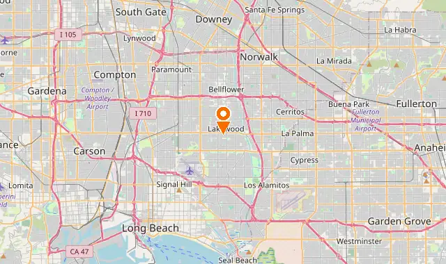 Street map of Lakewood, CA