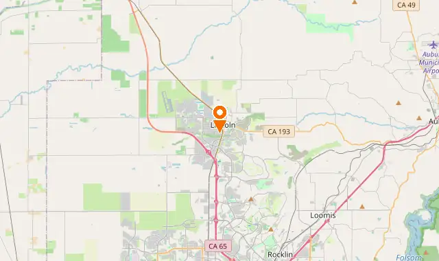 Street map of Lincoln, CA