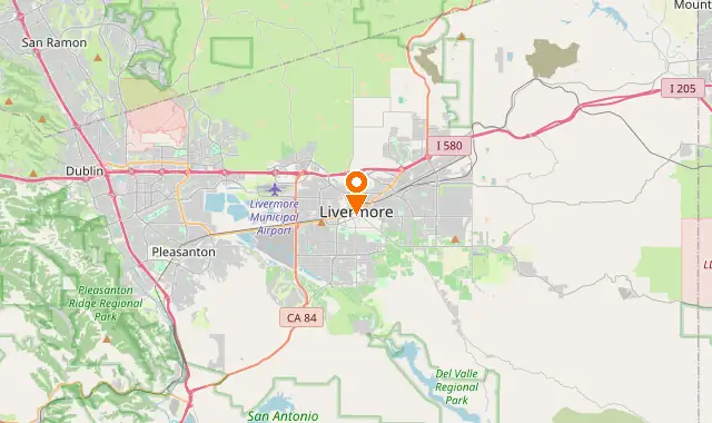 Street map of Livermore, CA