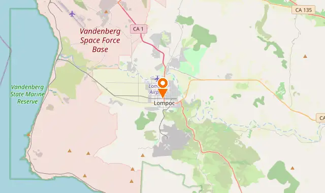 Street map of Lompoc, CA