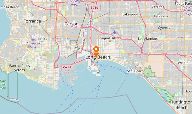 Street map of Long Beach, CA