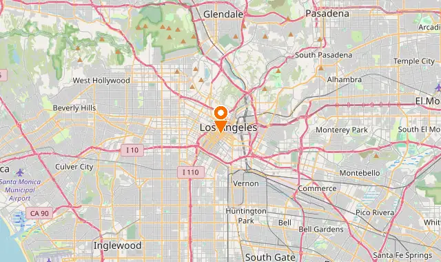 Street map of Los Angeles, CA