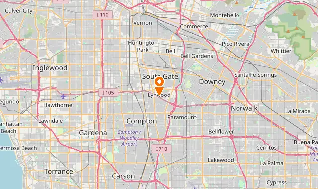 Street map of Lynwood, CA