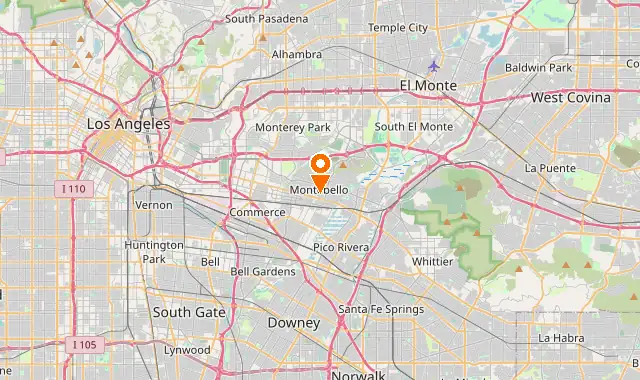 Street map of Montebello, CA