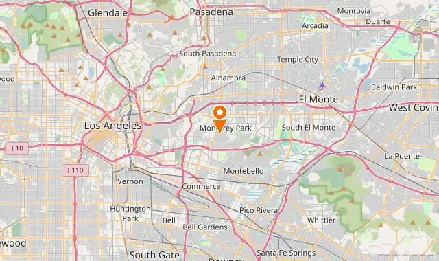 Street map of Monterey Park, CA
