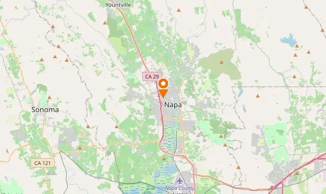 Street map of Napa, CA