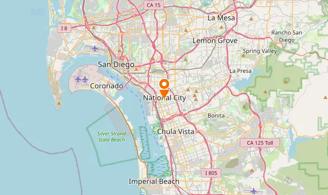 Street map of National City, CA