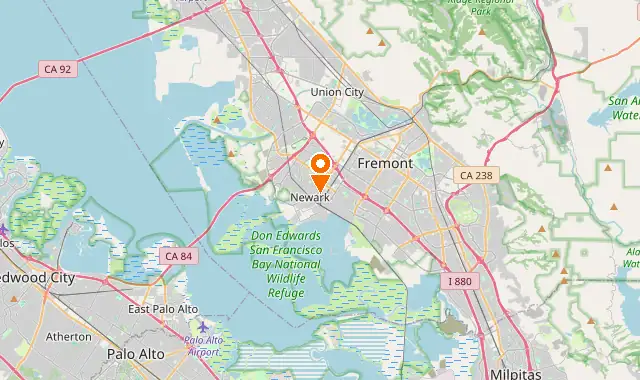 Street map of Newark, CA