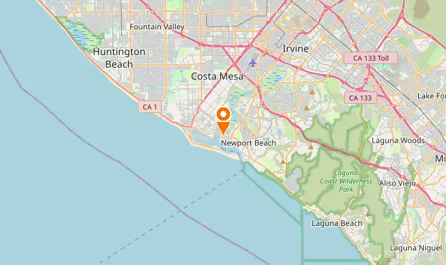 Street map of Newport Beach, CA