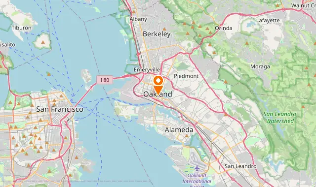 Street map of Oakland, CA