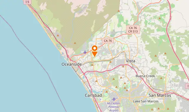 Street map of Oceanside, CA