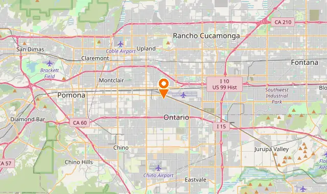 Street map of Ontario, CA