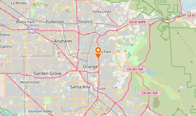Street map of Orange, CA