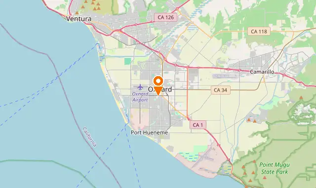 Street map of Oxnard, CA