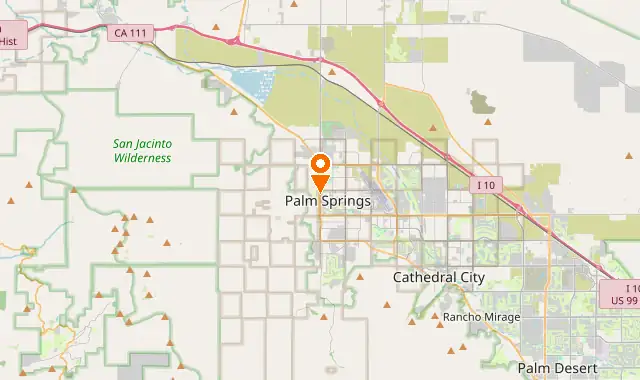 Street map of Palm Springs, CA