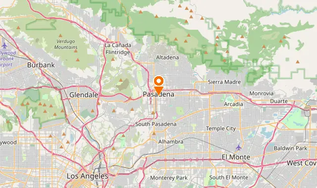 Street map of Pasadena, CA