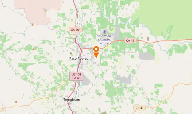 Street map of Paso Robles, CA