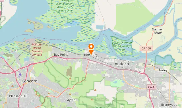 Street map of Pittsburg, CA