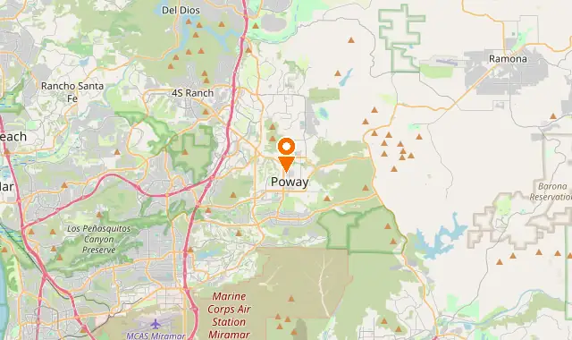Street map of Poway, CA