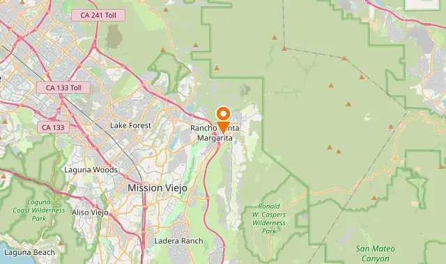 Street map of Rancho Santa Margarita, CA