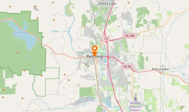 Street map of Redding, CA