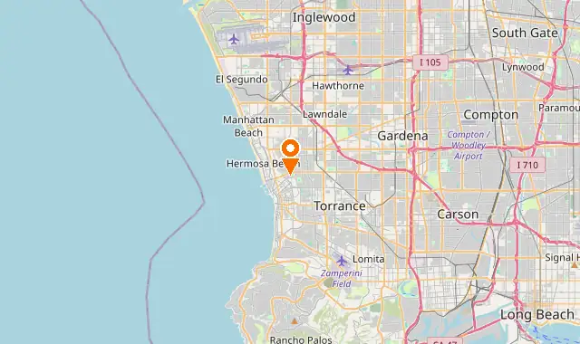 Street map of Redondo Beach, CA