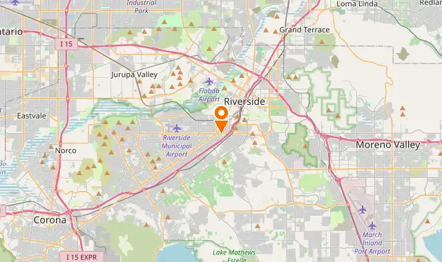 Street map of Riverside, CA