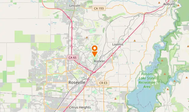 Street map of Rocklin, CA