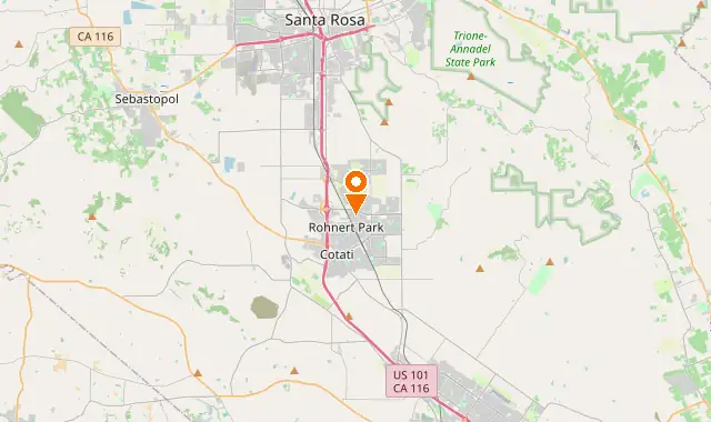 Street map of Rohnert Park, CA