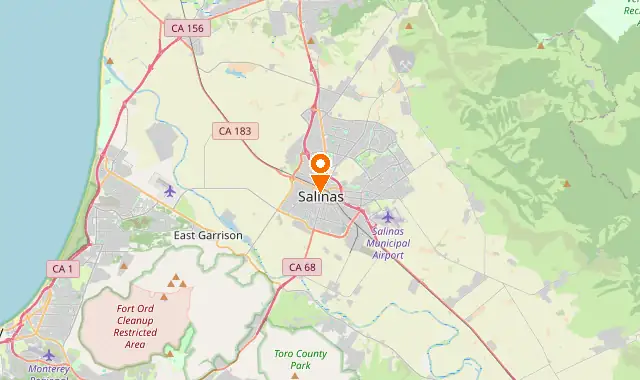 Street map of Salinas, CA