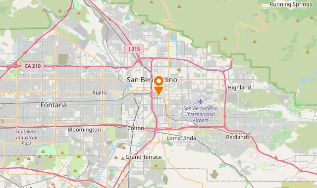 Street map of San Bernardino, CA
