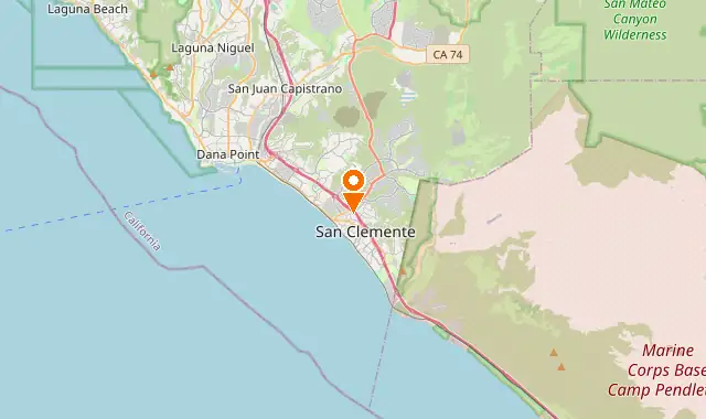 Street map of San Clemente, CA