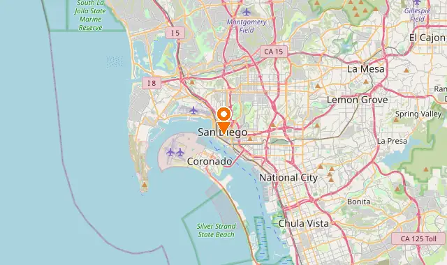 Street map of San Diego, CA