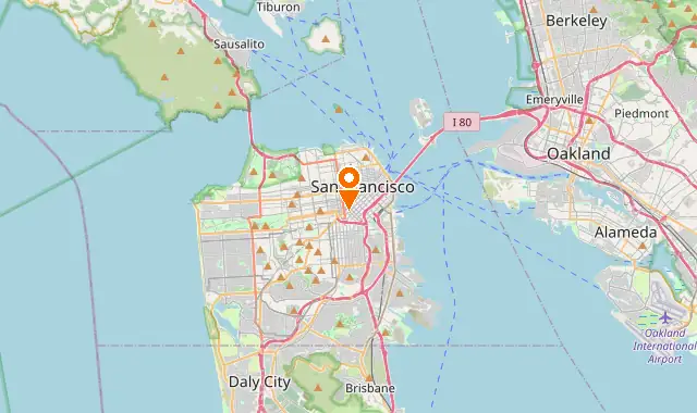 Street map of San Francisco, CA