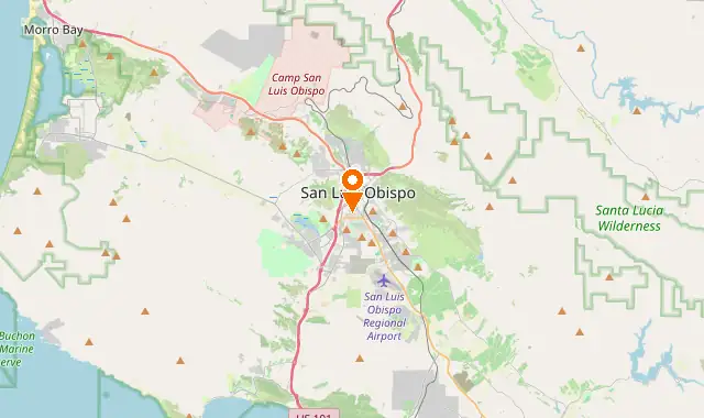 Street map of San Luis Obispo, CA