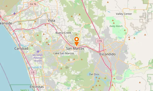 Street map of San Marcos, CA