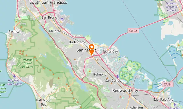 Street map of San Mateo, CA
