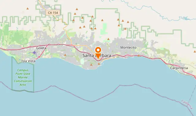 Street map of Santa Barbara, CA