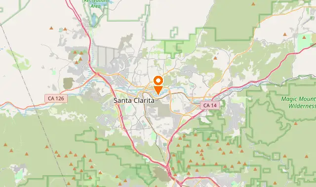 Street map of Santa Clarita, CA