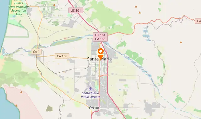 Street map of Santa Maria, CA