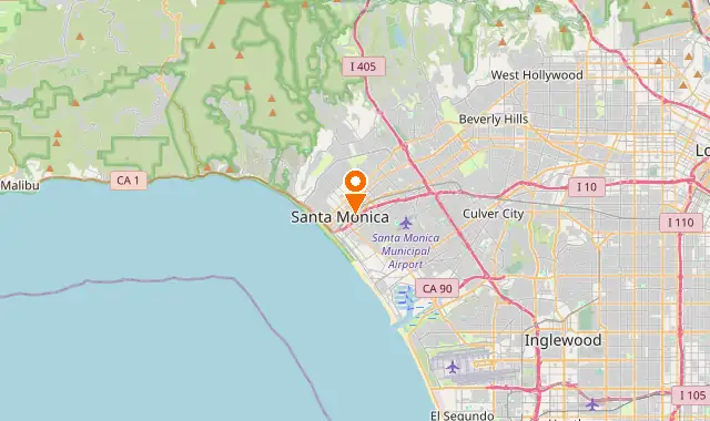 Street map of Santa Monica, CA