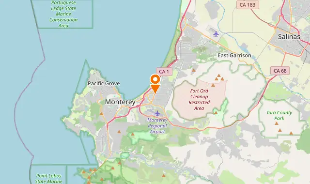Street map of Seaside, CA