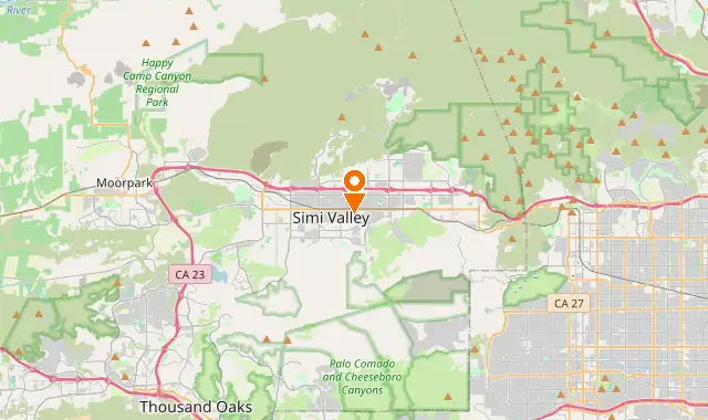 Street map of Simi Valley, CA