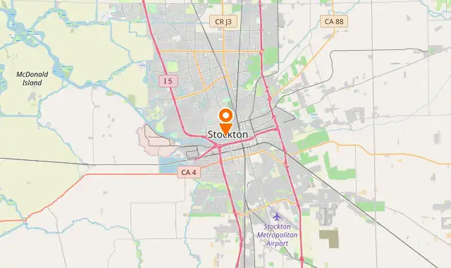 Street map of Stockton, CA
