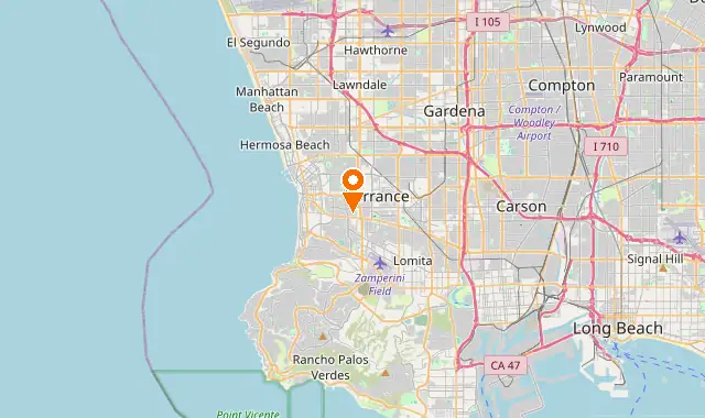 Street map of Torrance, CA
