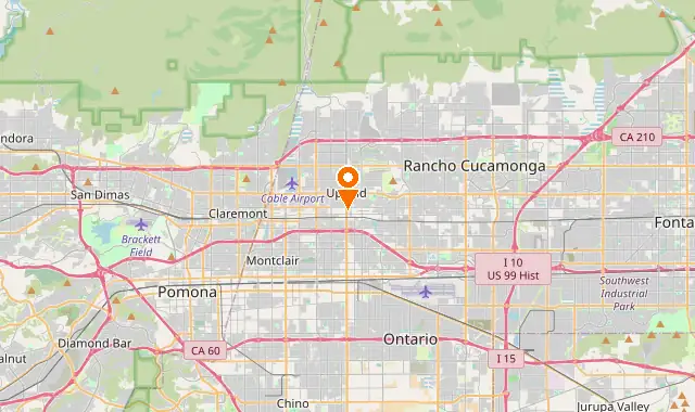 Street map of Upland, CA