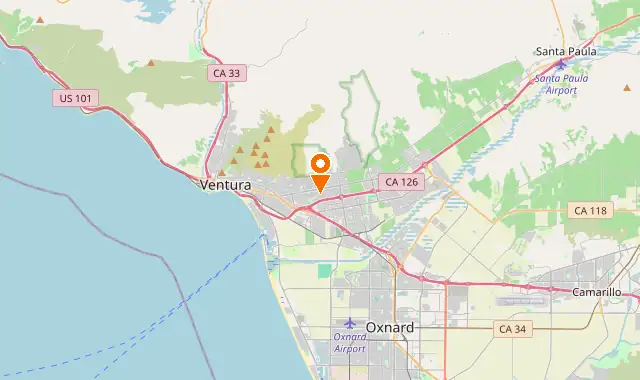 Street map of Ventura, CA